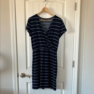Banana Republic Navy and White Striped Mini Dress